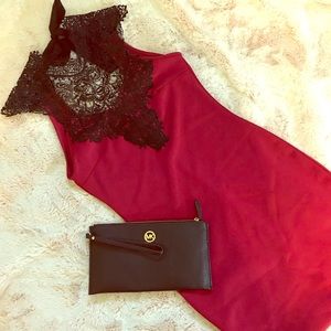 High Lace Little Red Dress